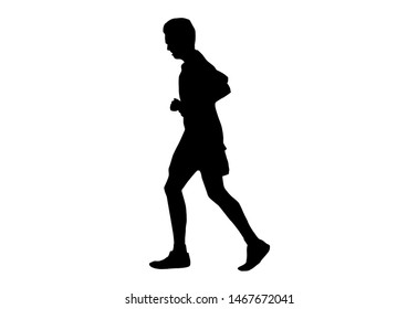 Marathon Racers Running Marathon People Vector Stock Vector (Royalty ...