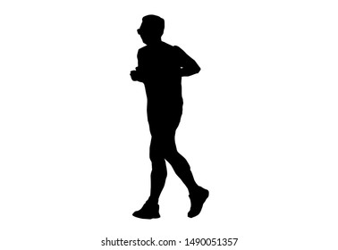 Silhouettes Runners On Sprint Women Illustration Stock Illustration ...