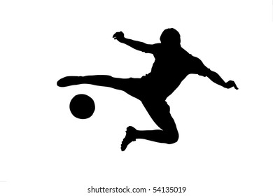 サッカー シルエット シュート のイラスト素材 画像 ベクター画像 Shutterstock