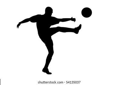 Boy Ball Kicking Silhouette Soccer Images, Stock Photos & Vectors ...