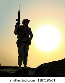 117 Soldier on hill silhouette Stock Illustrations, Images & Vectors ...