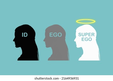 Silhouette Three Female Heads Inscriptions Id Stock Illustration ...