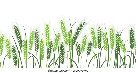 Silhouette Wheat Wheat Field On White Stock Illustration 1820793992 ...