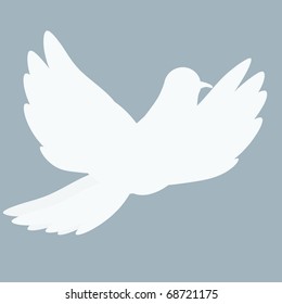 Silhouette White Dove Stock Illustration 68721175 | Shutterstock