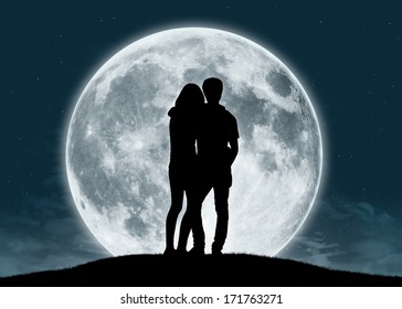 6,018 Couple silhouette moon Images, Stock Photos & Vectors | Shutterstock