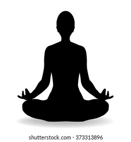 Yoga Lotus Position Silhouette Vector Shape Stock Vector (Royalty Free ...