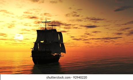159 Clipper ship silhouette Images, Stock Photos & Vectors | Shutterstock