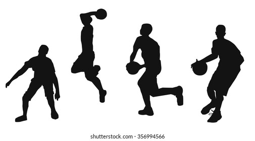 Silhouettes of basketball players - Powered by Shutterstock