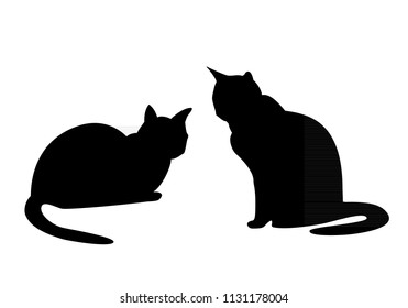 Cute Red Tabby Cat Licking Another Stock Vector (Royalty Free) 1806531982