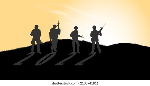 5,256 Soldiers group silhouette Images, Stock Photos & Vectors ...