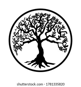 Silhouettes Tree White Background Stock Illustration 1781335820 ...