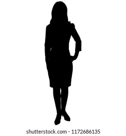 Silhoutte Of Standing Woman