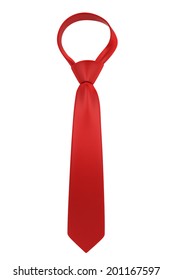 Silk necktie. 3d illustration isolated on white background