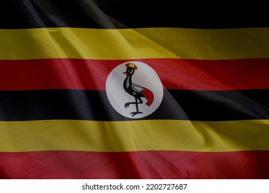 Silky Rippled Satin National Flag Of Uganda