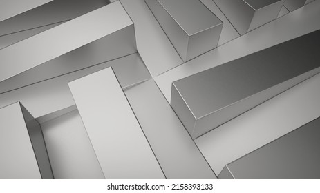 Silver Abstract Art For Composition Empty Space 4k Background 3d Illustration Rendering