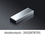 Silver bar in black background