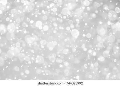 Silver Bokeh Abstract Background