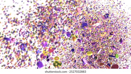 silver confetti explosion festive background