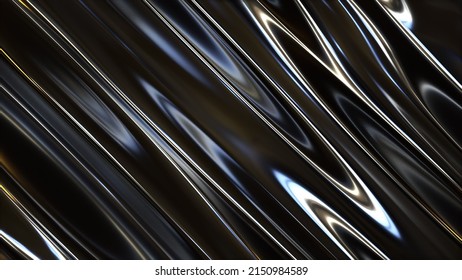 Silver Curtain. Computer Generated 3d Render