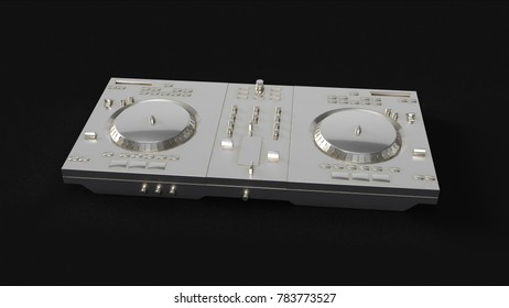 Silver DJ Decks 3d Illustration 3d Rendering