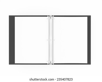 Silver documents folder book rendered on white background