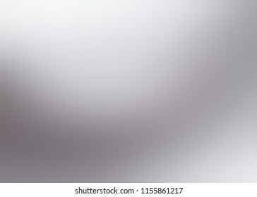 Silver Empty Background. Grey White Blurred Illustration. Light Steel Abstract Pattern. Matte Neutral Texture. Simple Silhouette Defocused Template.