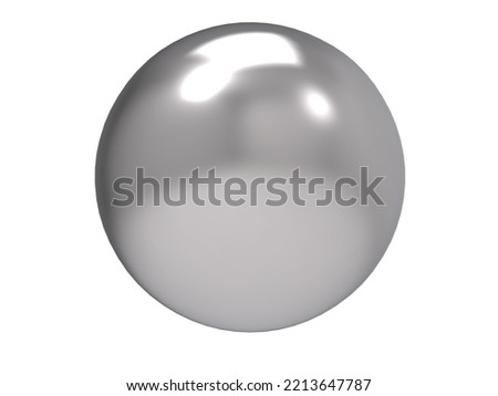 Silver glossy sphere. 3D render. Foto stock © 