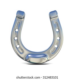 Silver Horseshoe 3d Illustration Isolated On Stock Illustration 312483101