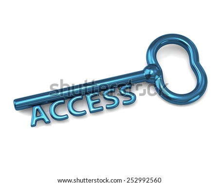 Silver key with word access