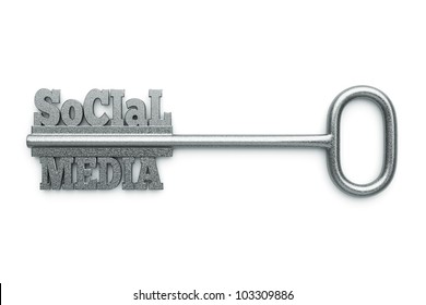 A Silver Key With Words 