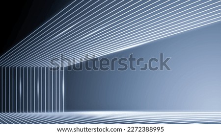 The silver lines construct the spatial background of extending the sense of space science and technology