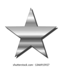 Silver Star Icon 3d Gold Render Stock Illustration 1037067367 ...