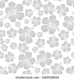 silver on white random hibiscus flower stock illustration 1069558034