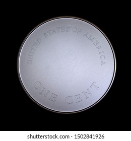 Silver One Cent Coin back view