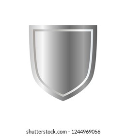 Silver Shield Shape Icon 3d Gray Stock Vector (Royalty Free) 1012111816 ...