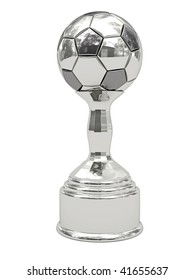 Silver Soccer Ball Trophy On Pedestal Stock Illustration 41655637 ...