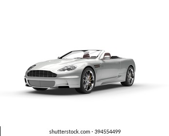 Silver Sports Car Convertible - Studio Shot