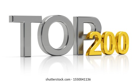 Silver Top 200 3d Render. 