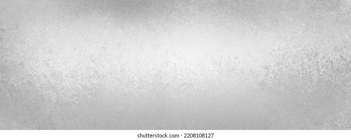 Silver White Background With Old Vintage Grunge Texture Pattern, Soft Gray Border And White Center, Antique White Parchment Or Wall Banner With No People, Elegant Textured Design