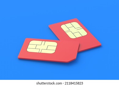 Sim cards for mobile phone. Global communications. Prepaid cellular services. Mobile operator. 3d render
