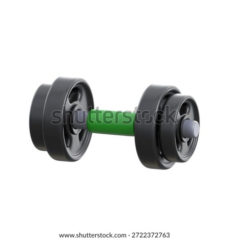 A simple 3d icon of dumbell for basic gym workouts