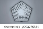 Simple Abstract Pentagon Overhead 3D Illustration