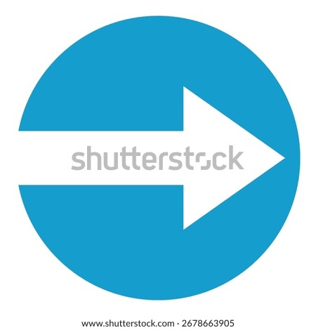 Simple Arrow Button turqoise white