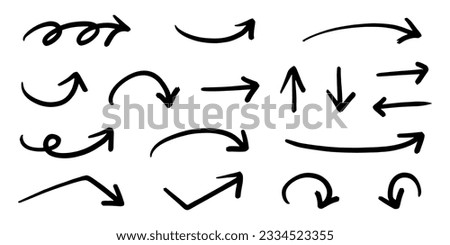 Simple Hand　Drawn Arrow Set