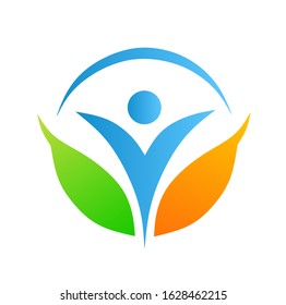 Simple Attractive Healthy Living Logo Design Stock Illustration ...