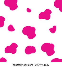 Simple Bacground Pink Cow Pattern 