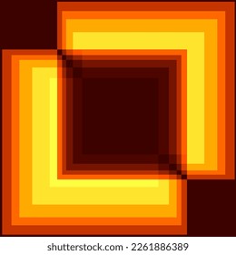 simple background illustration with rectangular shape, with bright orange color