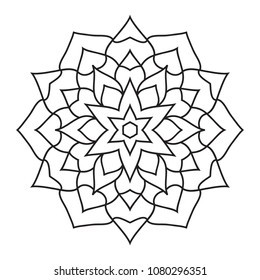 simple basic easy mandalas coloring pages stock illustration 1080296351 shutterstock