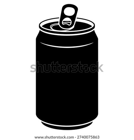Simple black can illustration with pull tab