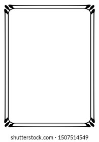 Simple Black Ornamental Decorative Frame Stock Illustration 1507514549 ...